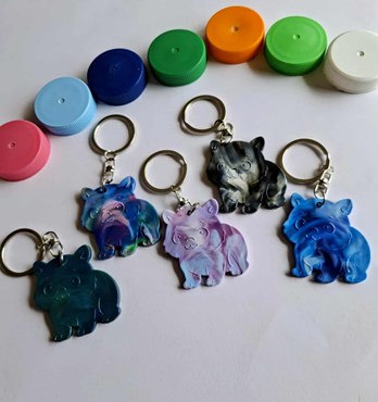 Recycled Plastic Keyrings Image