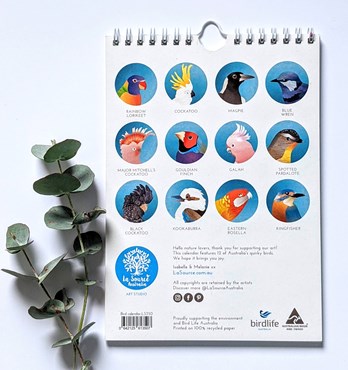 Australian Birds Perpetual Calendar Image