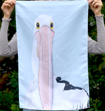 Tea Towels - made rom recycled plastic water bottles and fabric off cuts Image