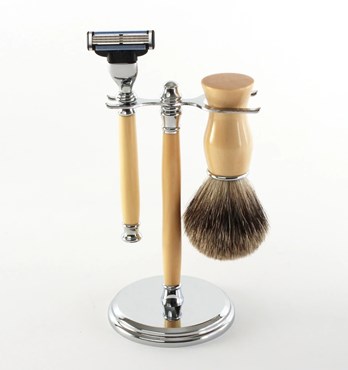 Huon Pine Shaving Kit and Stand Image