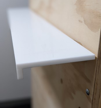 White Acrylic Pegboard Shelves Image