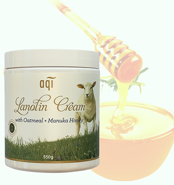 AQI Lanolin Cream With Oatmeal And Manuka Honey 550g  Image