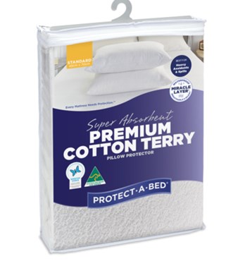 Super Absorbent Premium Cotton Terry Pillow Protector  Image