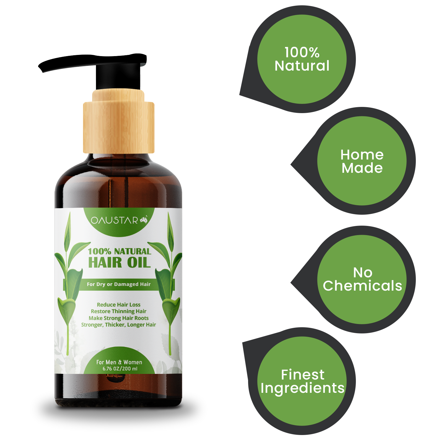 OAUSTAR Hair Oil Natural Organic Herb Hair Care Treatment - The Australian  Made Campaign
