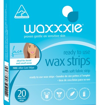Waxxie Ready to Use Wax Strips -  Face Image