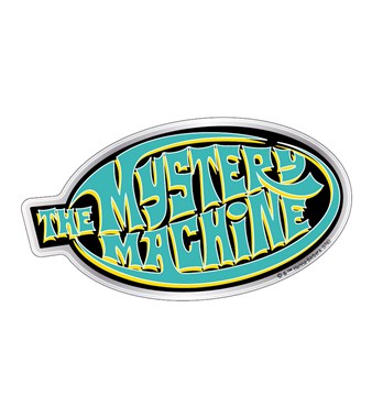 Fan Emblems Scooby-Doo Domed Chrome Car Decal - Mystery Machine Logo Image