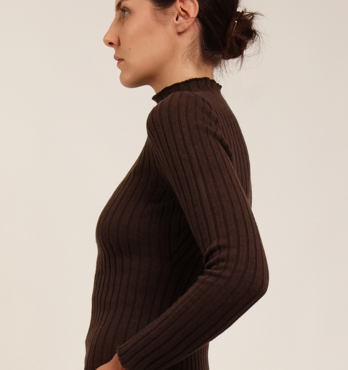 Ribbed Mock Neck Image