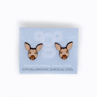 Wooden Stud Earrings