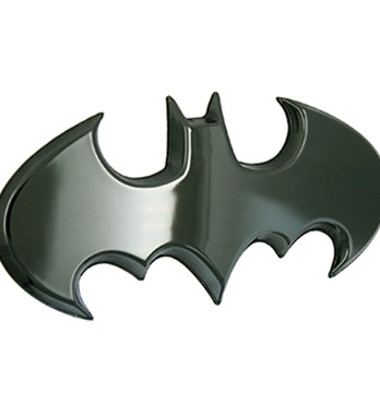 Fan Emblems Batman 3D Car Badge - 1989 Batwing Logo (Black Chrome) Image