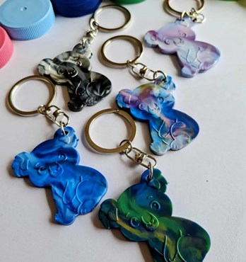 Recycled Plastic Keyrings Image
