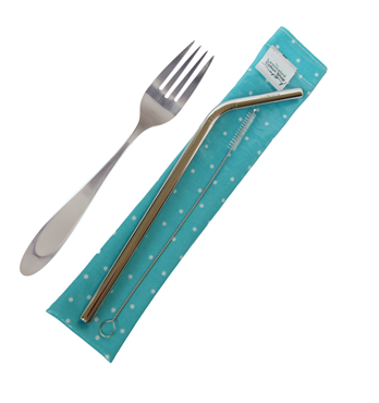Reusable straw and cutlery keeper  Image