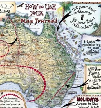 Australia Map Journal Image