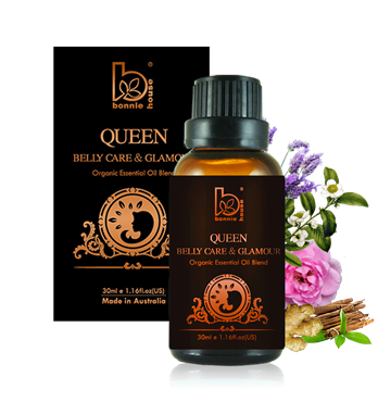 Bonnie House QUEEN BELLY CARE & GLAMOUR Organic Essential Oil Blend 30ml _ Certified Organic ACO Image