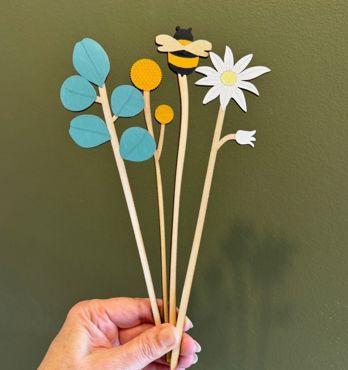 Hand Painted Wooden Everlasting Stems Image