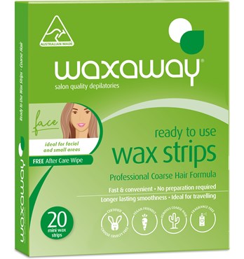 Waxaway Ready to Use Wax Strips for Face – Coarse Image