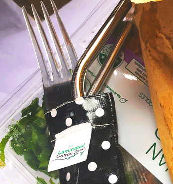 Reusable straw and cutlery keeper  Image