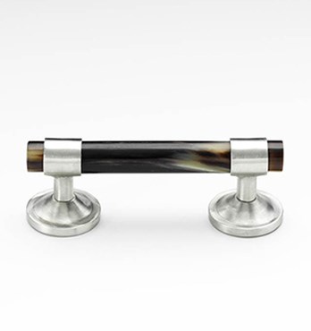 Cabinet handles made from cattle horn & pewter Image