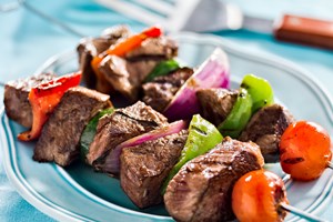 Beef and Capsicum Kebabs