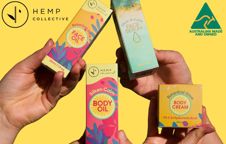 Hemp Collective's New body care product pack 