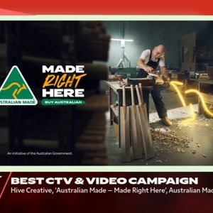 Nominated right here: Australian Made recognised internationally for campaigns